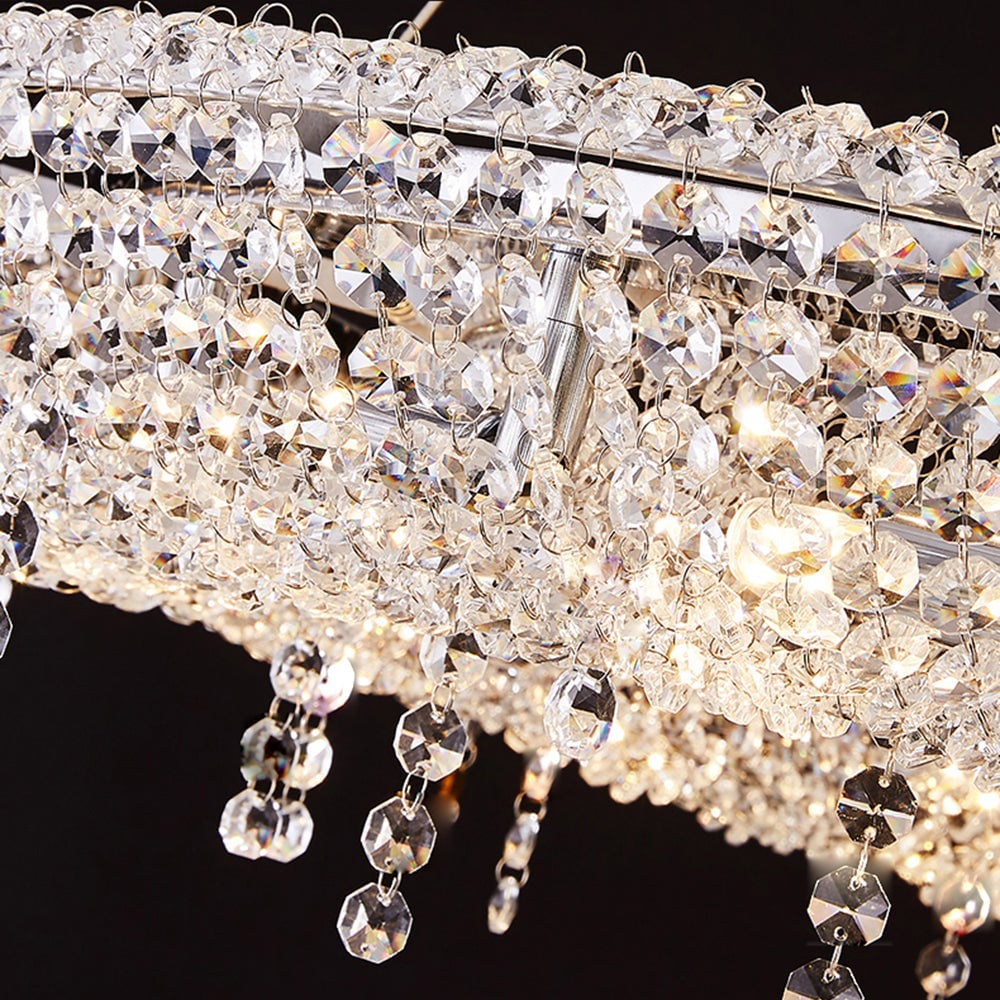 Kristy Luxury Round Crystal Pendant Light for Living Room/Dining Room - Lumpaz