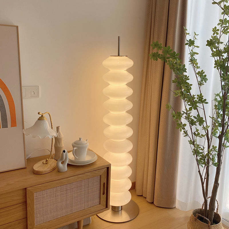 Salgado Modern Candy Metal /Glass Floor Lamp White Living Room - Lumpaz