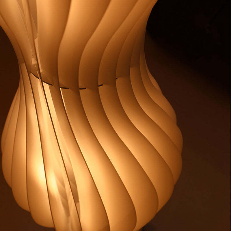 Salgado Artistic Pleated Acrylic Floor Lamp White - Lumpaz