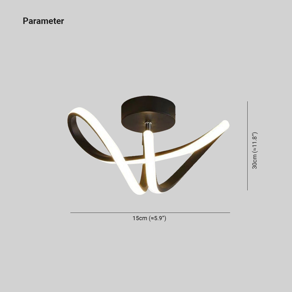 Lacey Modern Flush Mount Ceiling Light, Black/Gold - Lumpaz