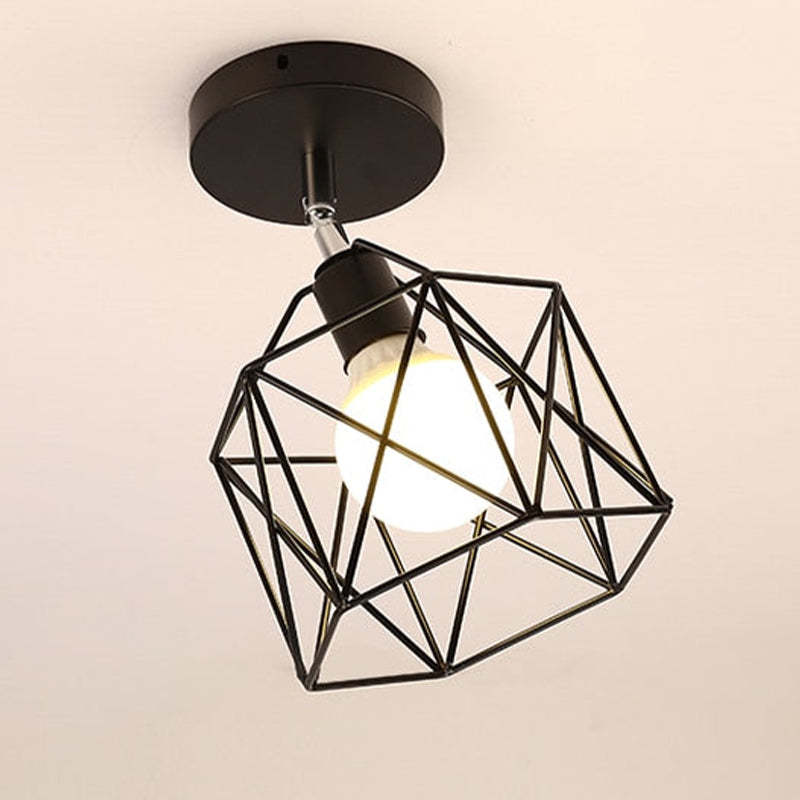 Herbert Modern Nordic Metal LED Flush Mount Ceiling Light, Black/White - Lumpaz