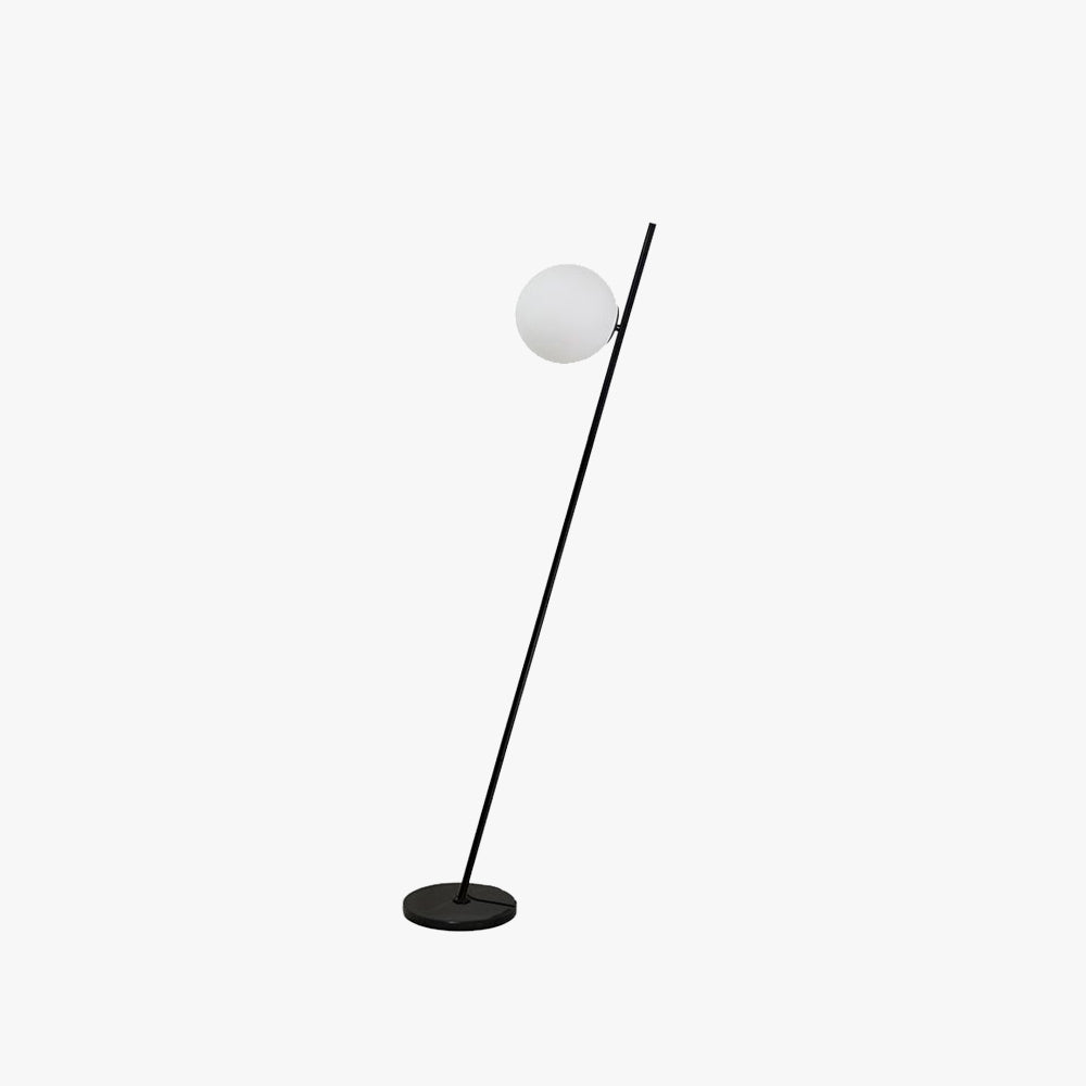 Valentina Minimalistic Black Orb Linear Floor Lamp, Living room - Lumpaz