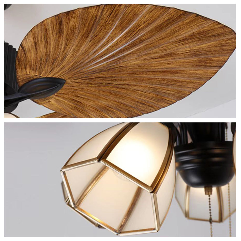 Bella 5-Blade Rustic DC Ceiling Fan with Light, Summer, 52'' - Lumpaz