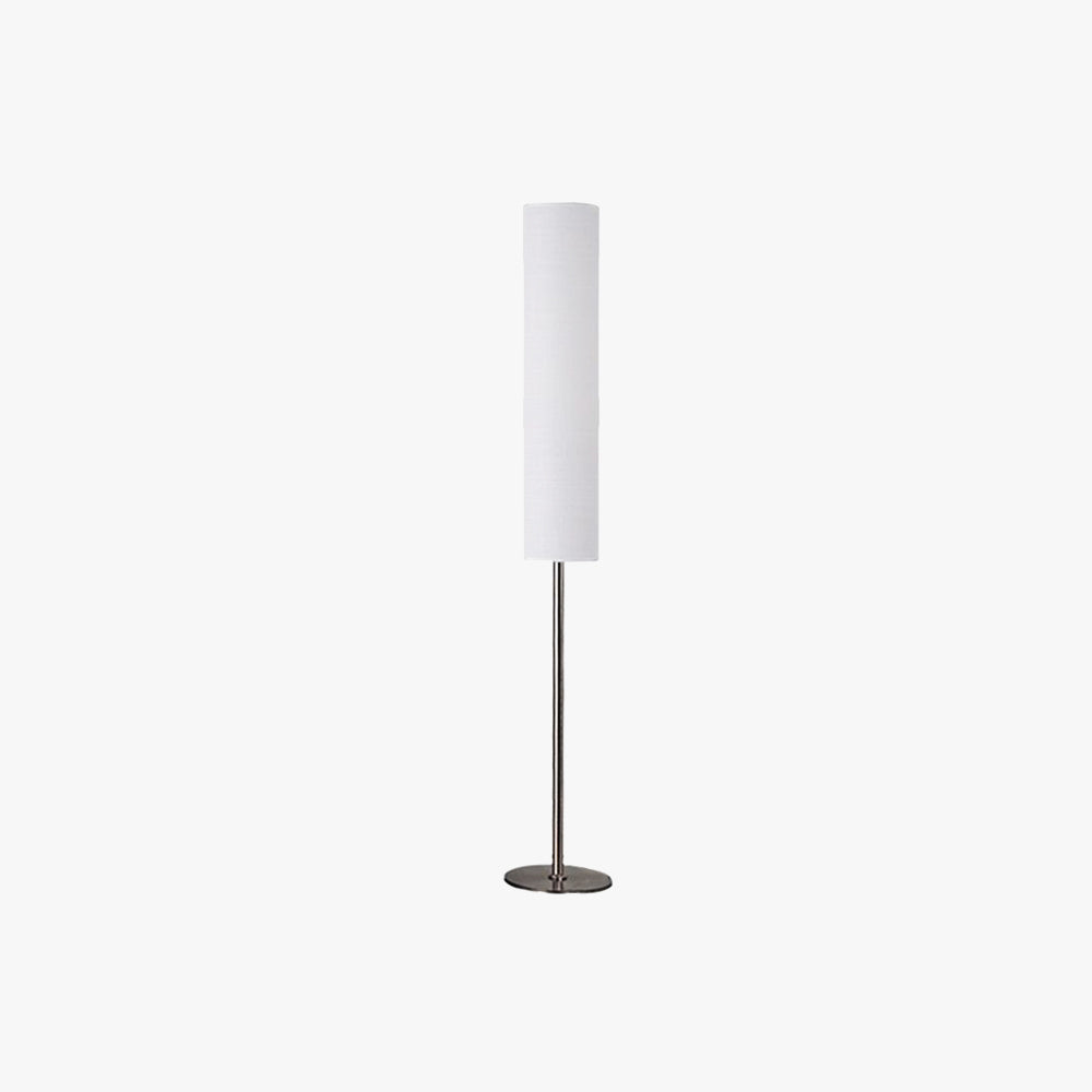 Renée Modern Cylinder Fabric Metal Floor Lamp, White/Red/Brown/Coffee - Lumpaz