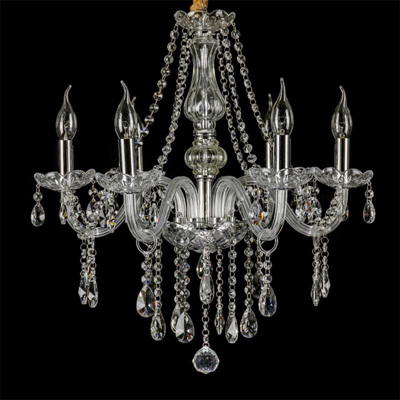 Silva Luxury Candlestick Crystal Chandelier, Clear - Lumpaz