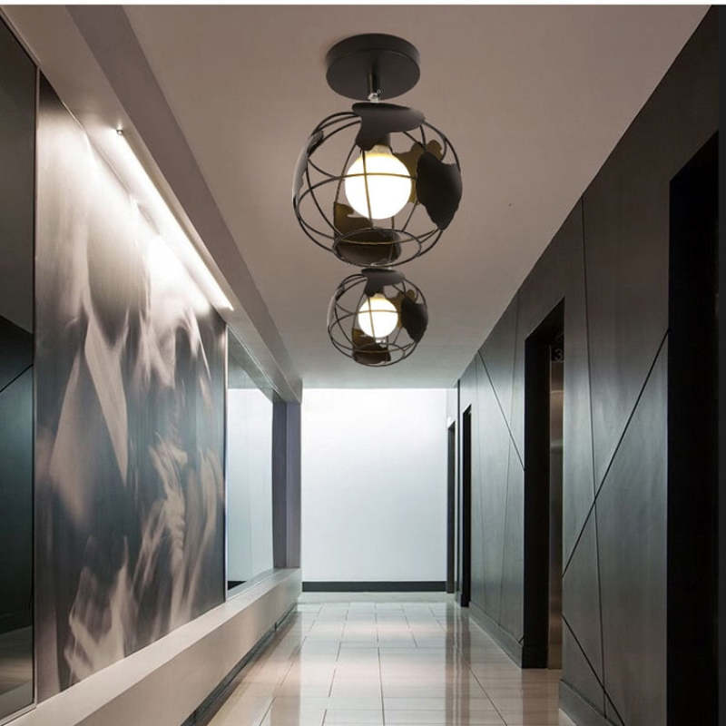 Herbert Modern Nordic Metal LED Flush Mount Ceiling Light, Black/White - Lumpaz