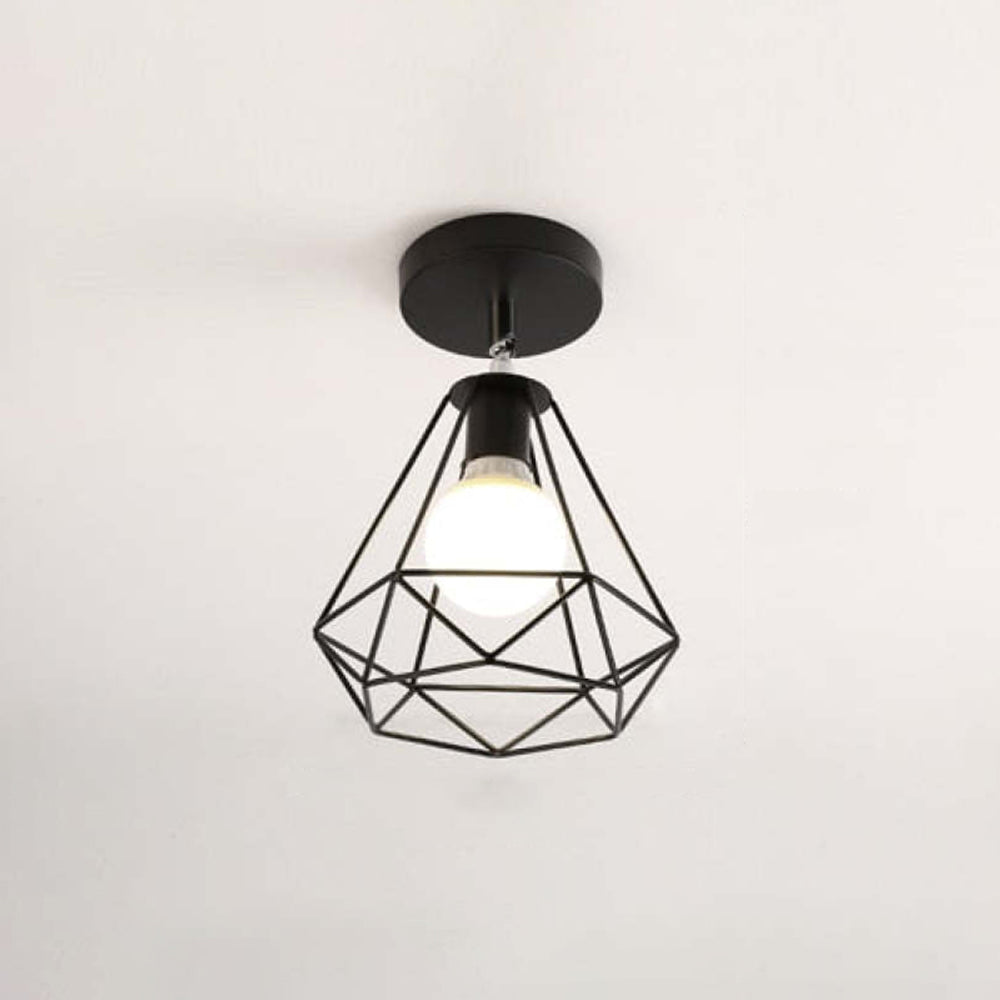Herbert Modern Nordic Metal LED Flush Mount Ceiling Light, Black/White - Lumpaz