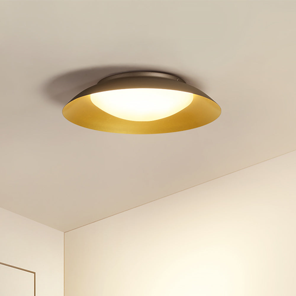 Carins Nordic Bowl Acrylic Flush Mount Ceiling Light, White - Lumpaz