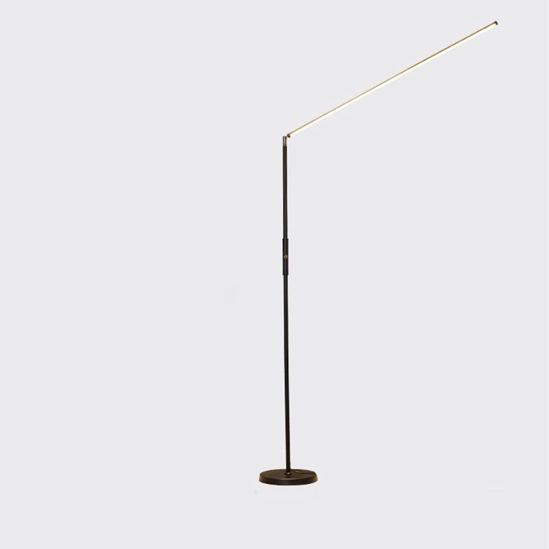 Edge Minimalistic Linear Floor Lamp, Metal, Black/White - Lumpaz
