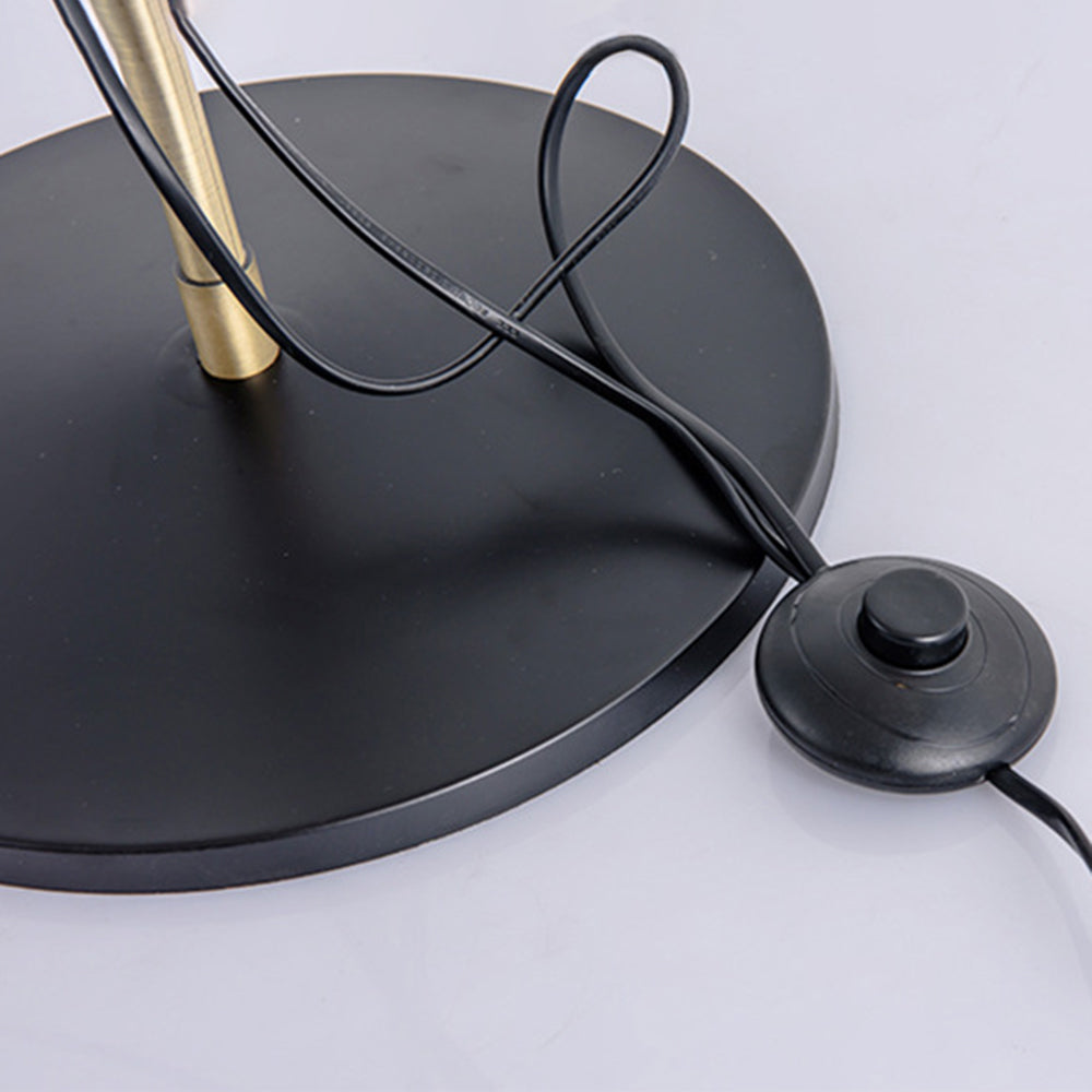 Carins Vintage Metal Tall Standing Floor Lamp, Black/Brass - Lumpaz