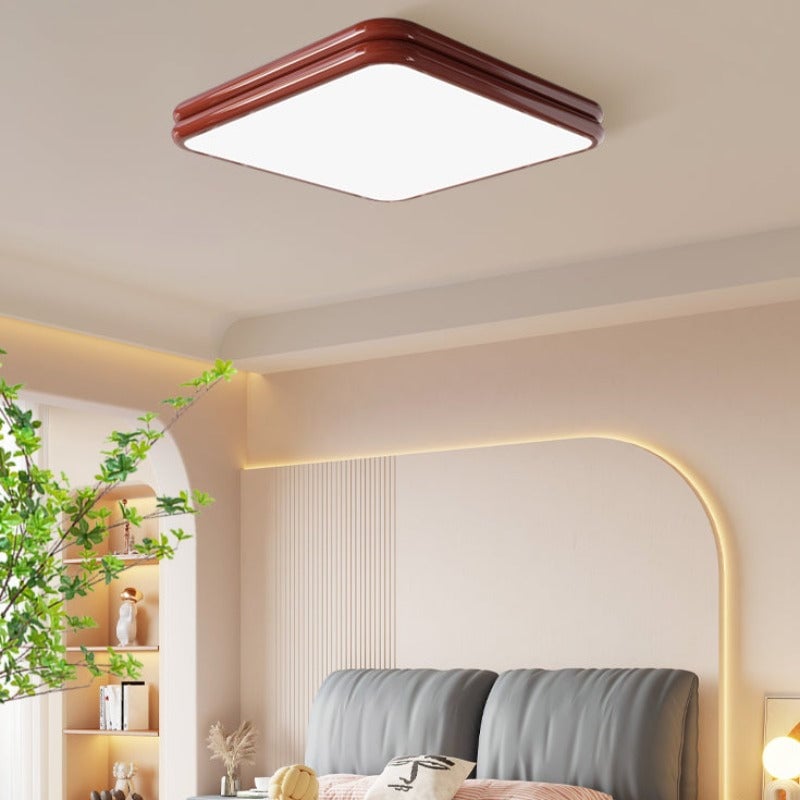 Valentina Retro LED Ceiling Lamp Red/Yellow Metal/Acrylic Living Room - Lumpaz