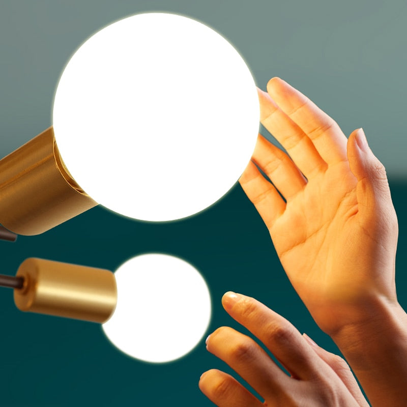 Valentina Flush Mount Ceiling Light Globe Modern, Metal/Glass, Balck, Dining Room - Lumpaz