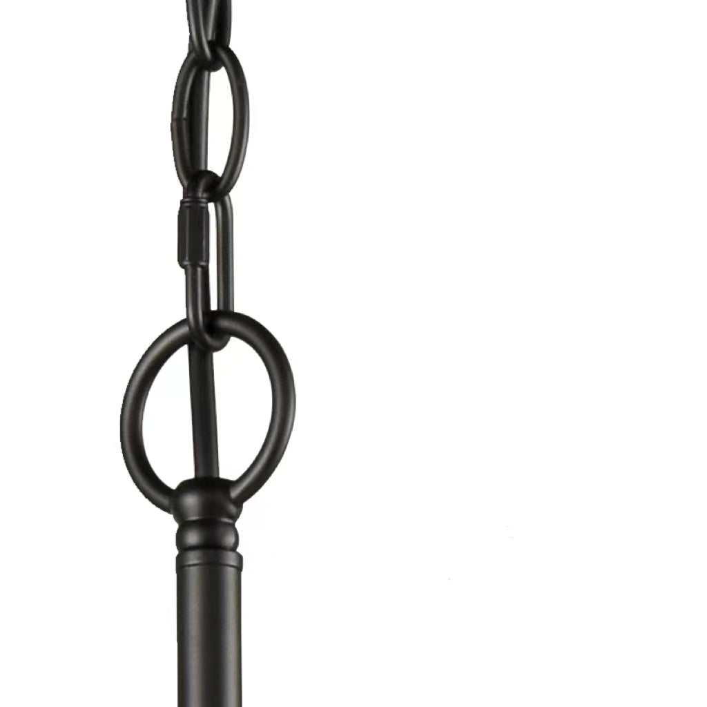 Silva Modern LED Chandelier Black Metal Bedroom Living Room - Lumpaz