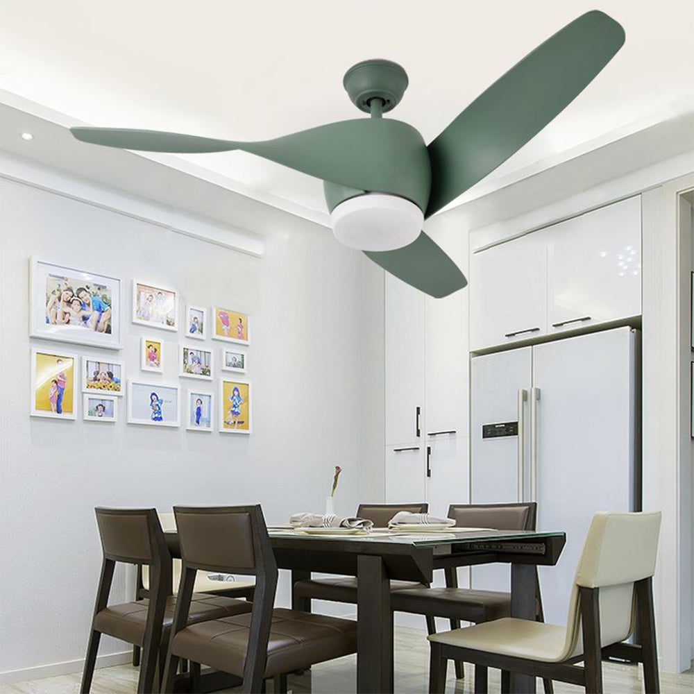 Garner 3-Blade Basic Ceiling Fan with Light, 4 Colors, DIA 52'' - Lumpaz