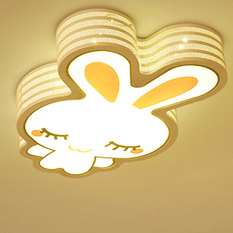 Freja Modern Rainbow/Rabbit Acrylic Flush Mount Ceiling Light - Lumpaz