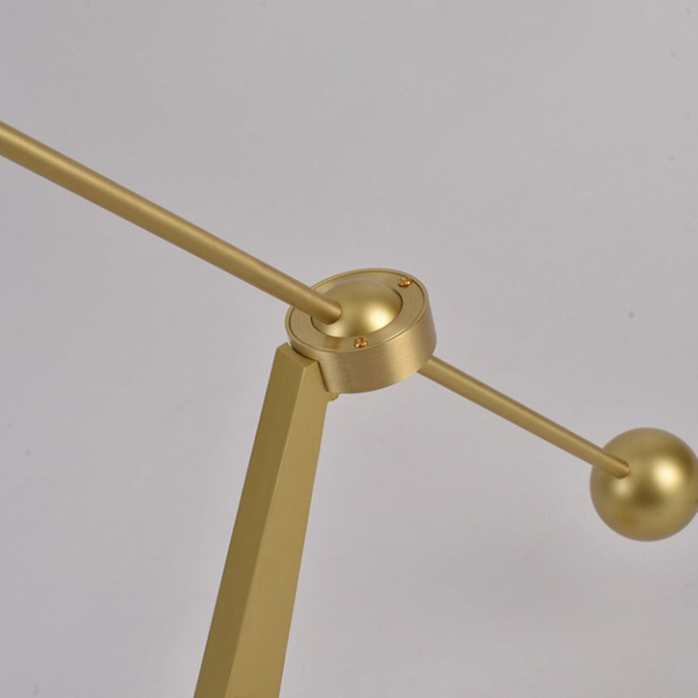 Freja Antique Vintage Lever Metal Fishing Rod Floor Lamp, Brass - Lumpaz