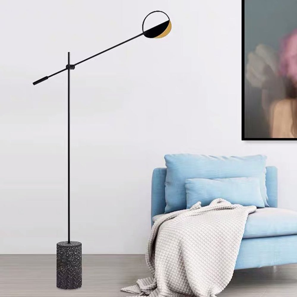 Salgado Nordic Modern Minimalist Floor Lamp, Black/Gold - Lumpaz