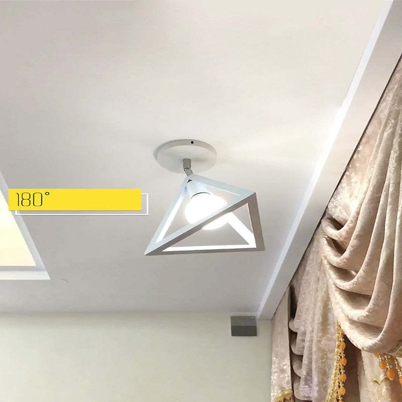 Herbert Modern Nordic Metal LED Flush Mount Ceiling Light, Black/White - Lumpaz