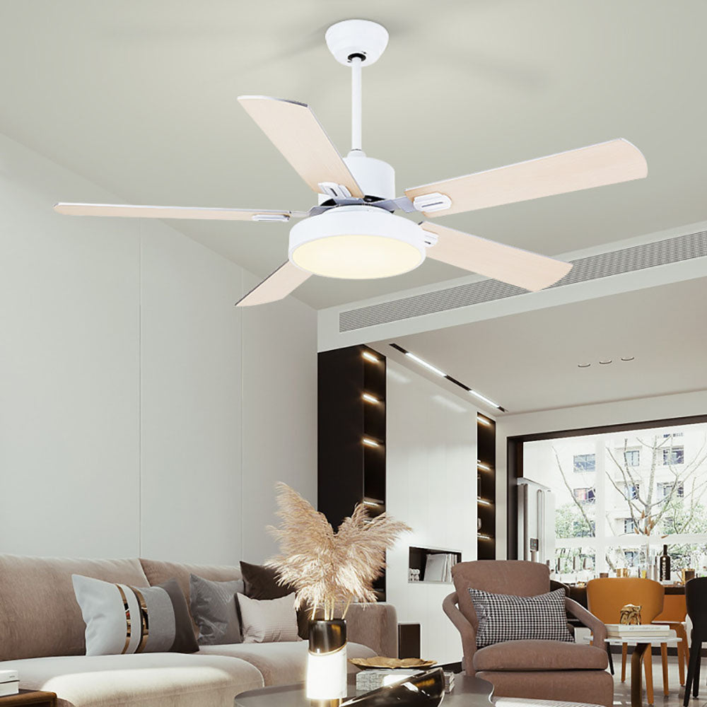Morandi 5-Blade Ceiling Fan with Light, 4 Color - Lumpaz