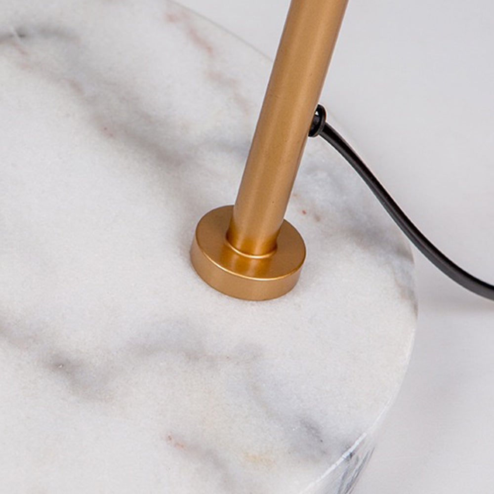 Carins Modern Geometric Marble Base Floor Lamp, Black/Gold - Lumpaz