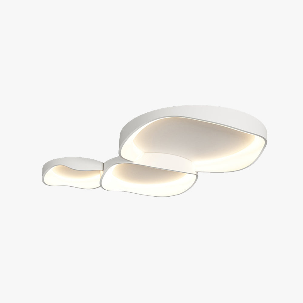 Arisha Modern Wave Flush Mount Ceiling Light White Living Room - Lumpaz