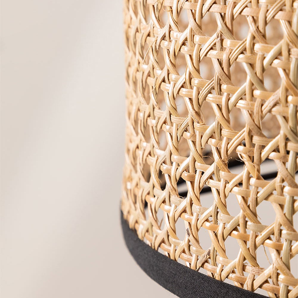 Ritta Natural Tripod Floor Lamp, Rattan/Willow Weave - Lumpaz