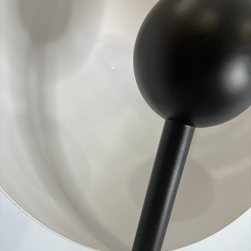 Salgado Modern Geometric Metal Glass Floor Lamp, Black/Amber - Lumpaz