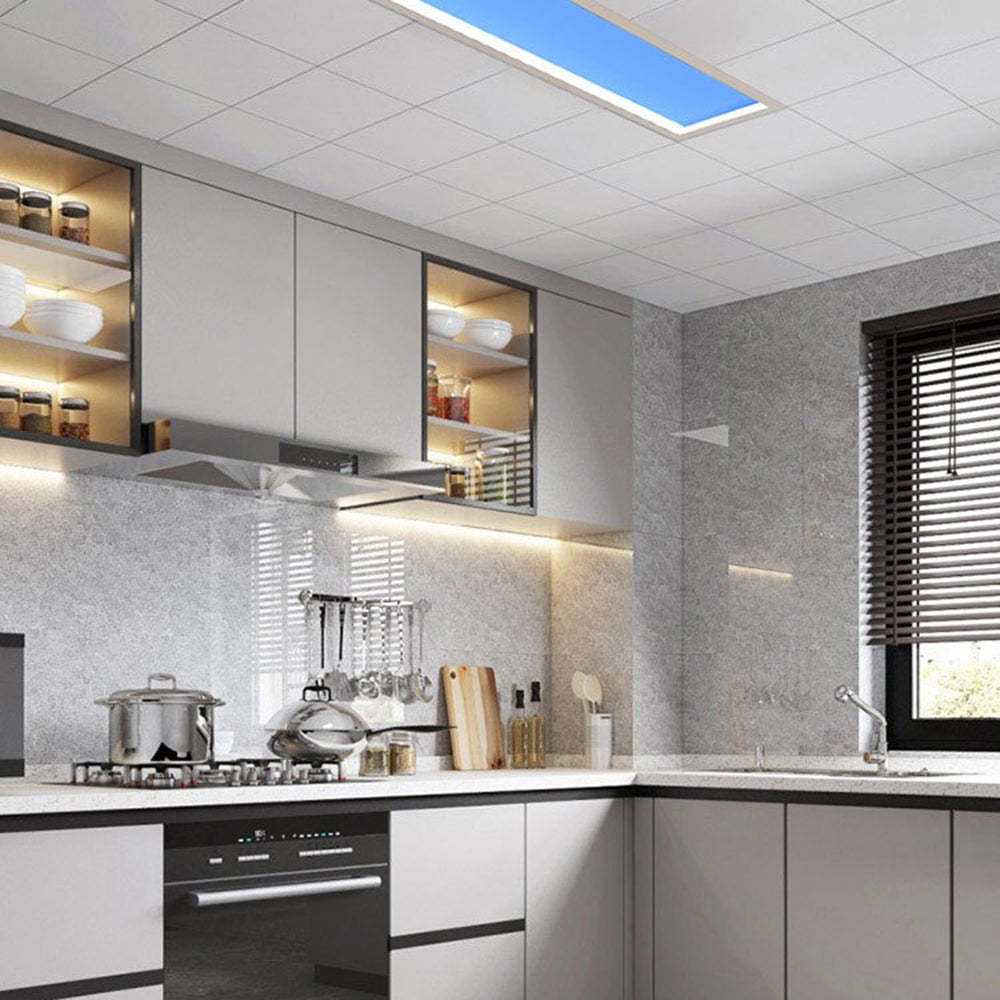 Edge Modern Remote Control Flush Mount Ceiling Light, Black - Lumpaz