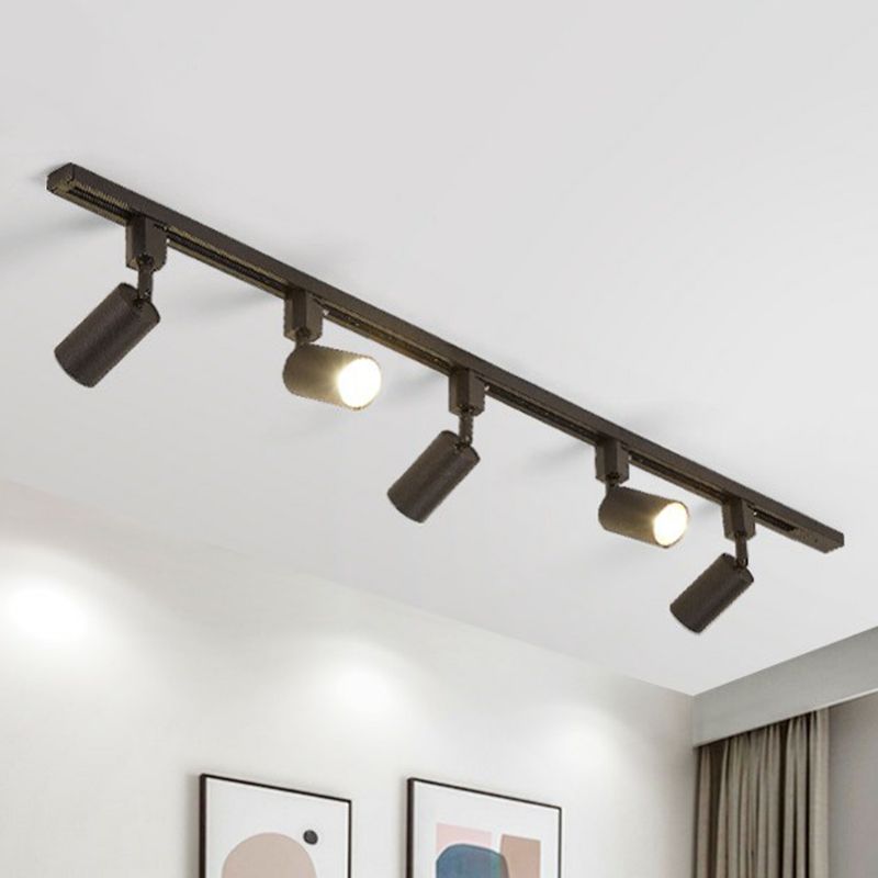 Freja Modern LED Metal Track Spotlight Black/White Living Room - Lumpaz