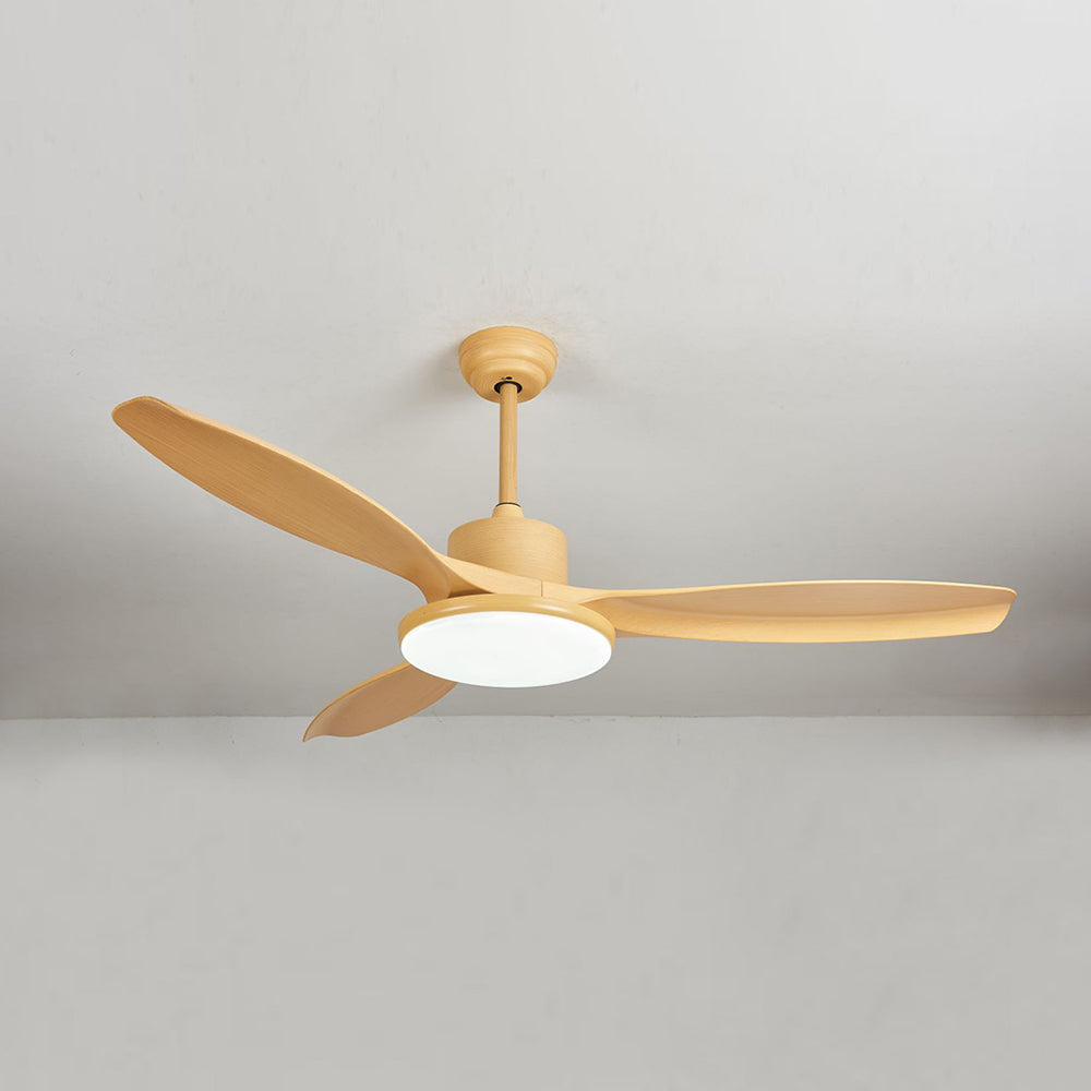 Haydn 3-Blade DC Ceiling Fan with Light, Black & White, 39.4''/47.2''/55.1'' - Lumpaz