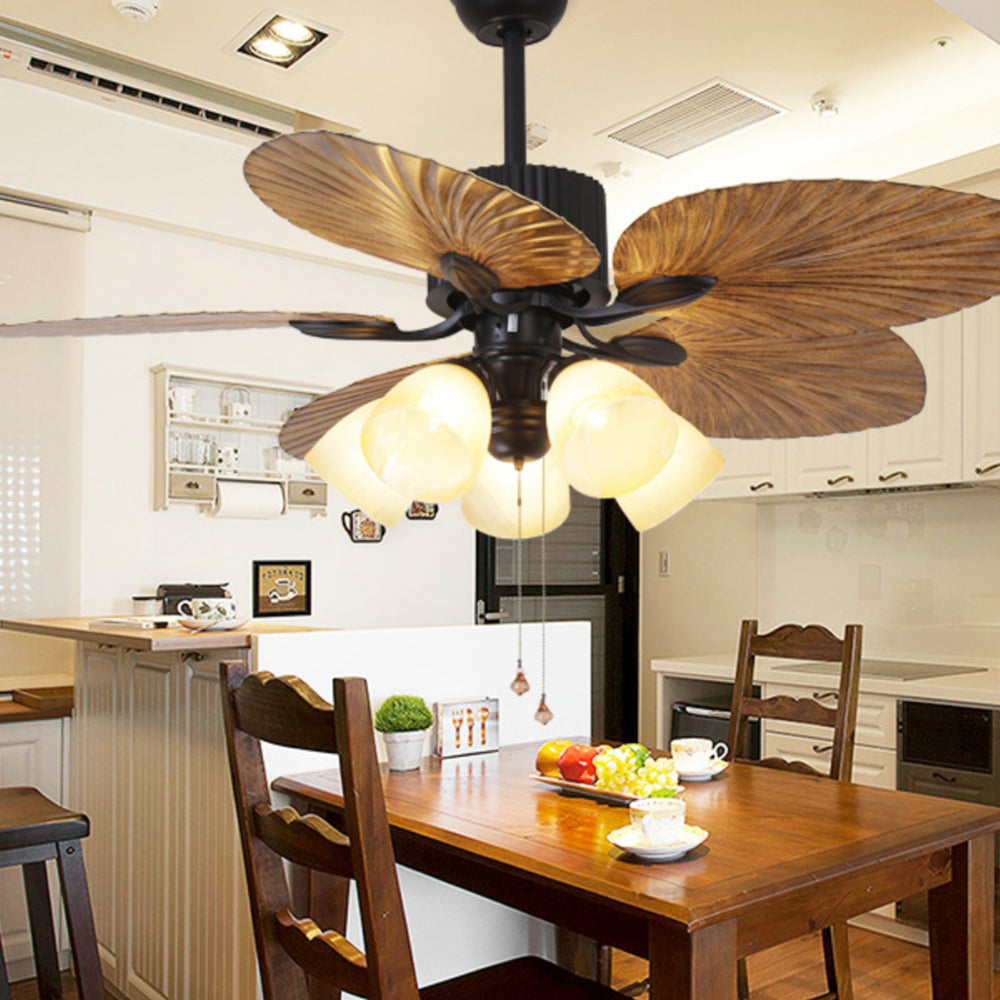 Bella 5-Blade Rustic DC Ceiling Fan with Light, Summer, 52'' - Lumpaz