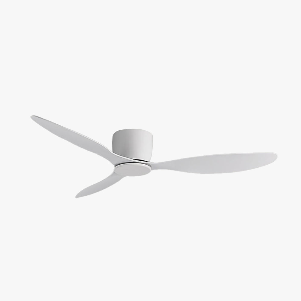 Walters 3-Blade DC Ceiling Fan, White & Black, Low Profile, 51'' - Lumpaz