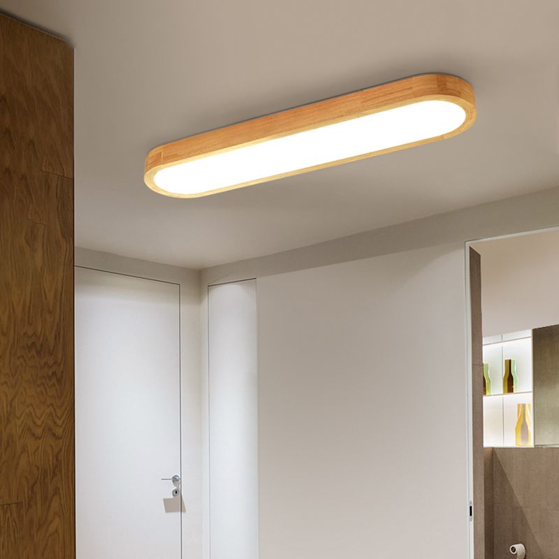 Ozawa Nordic Minimalist Oval LED Flush Mount Ceiling Light - Lumpaz