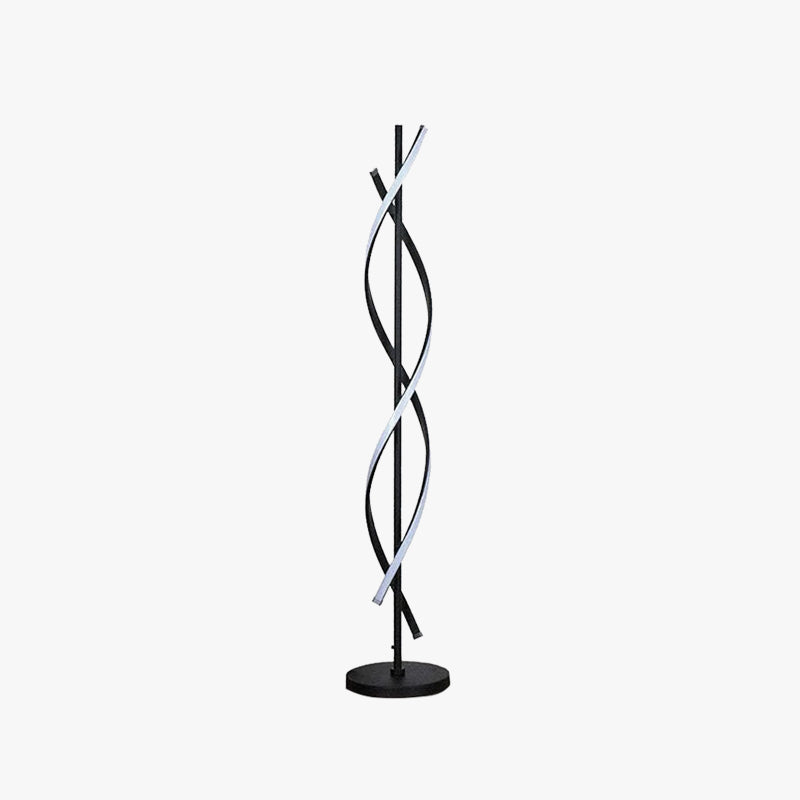 Postmodern Linear Acrylic Floor Lamp, Black/White - Lumpaz