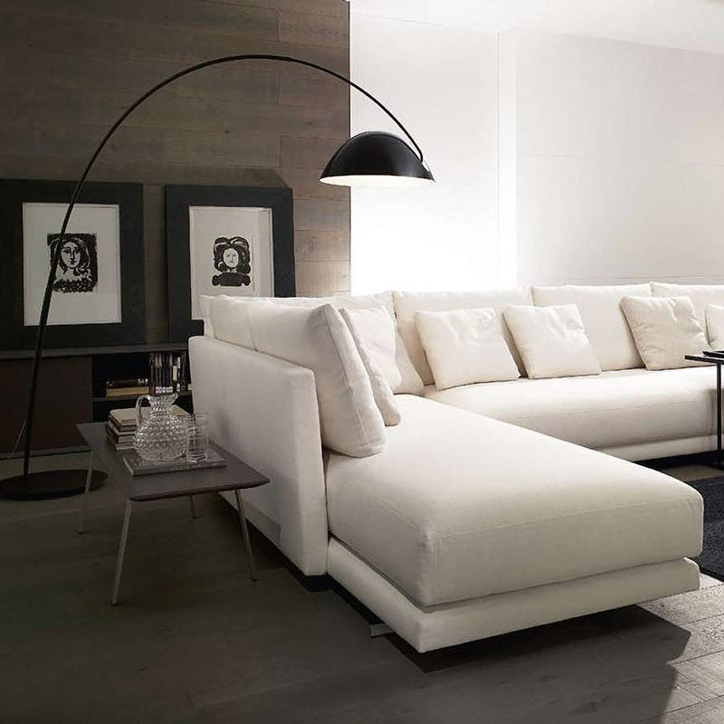 Avi Modrn Fishing Rod Metal Floor Lamp, Black - Lumpaz