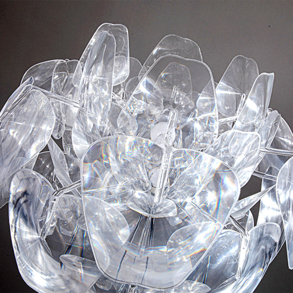 Bella Luxury Flower Metal/Acrylic Floor Lamp, Living Room - Lumpaz