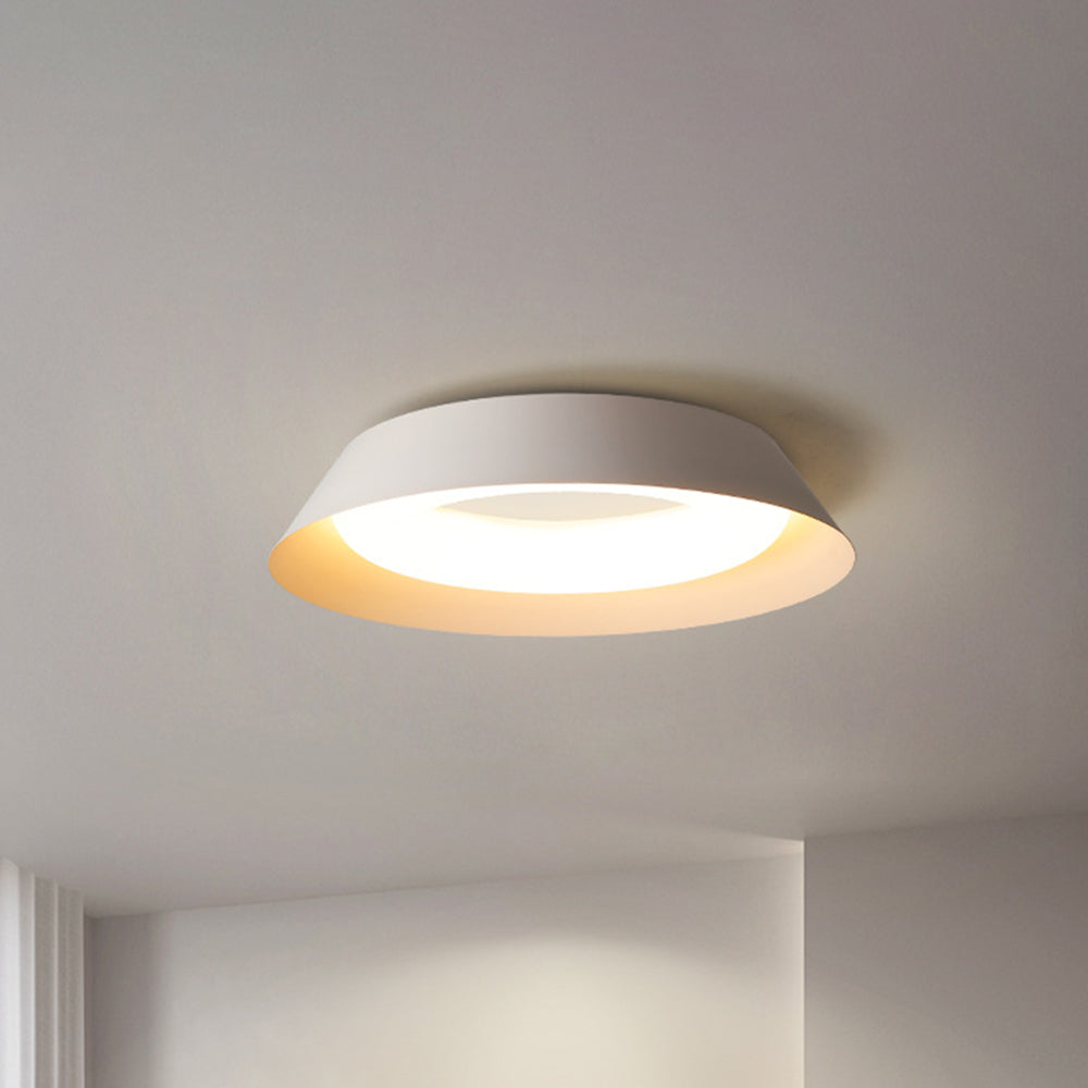 Quinn Nordic Bowl Metal/Acrylic Flush Mount Ceiling Light, White - Lumpaz