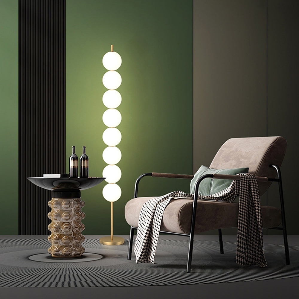 Valentina Modern Candy Acrylic/etal Floor Lamp, Brass - Lumpaz