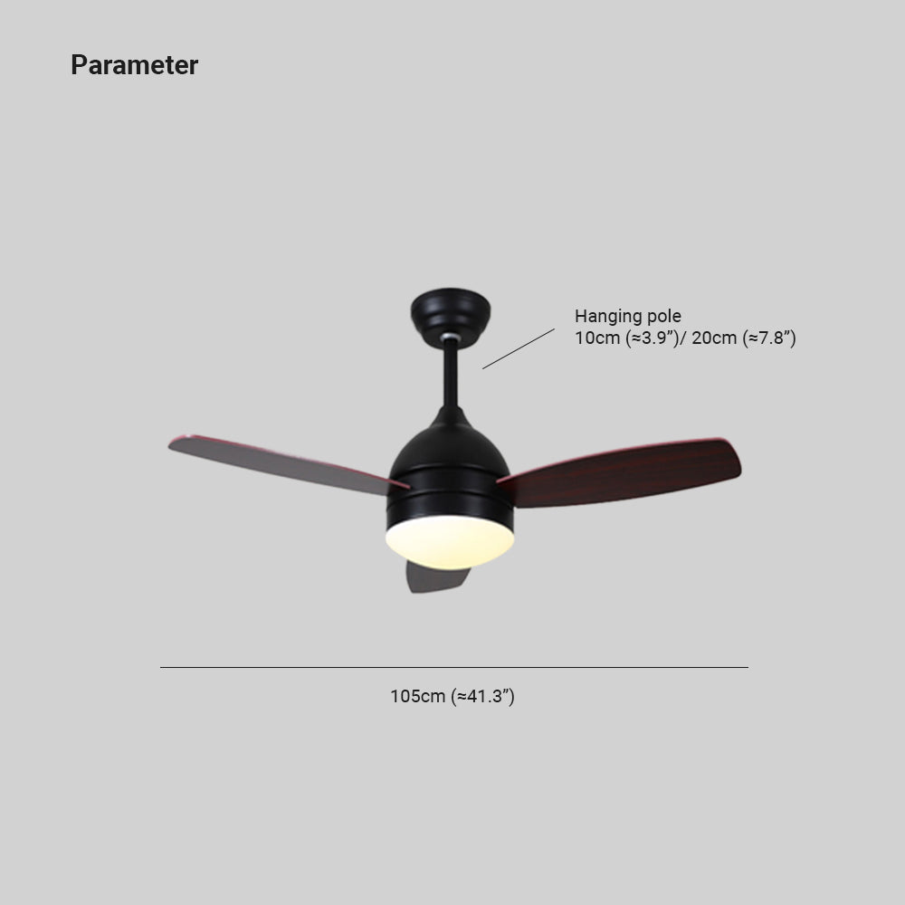 Haydn 3-Blade DC Modern Ceiling Fan with Light, Summer, 41'' - Lumpaz