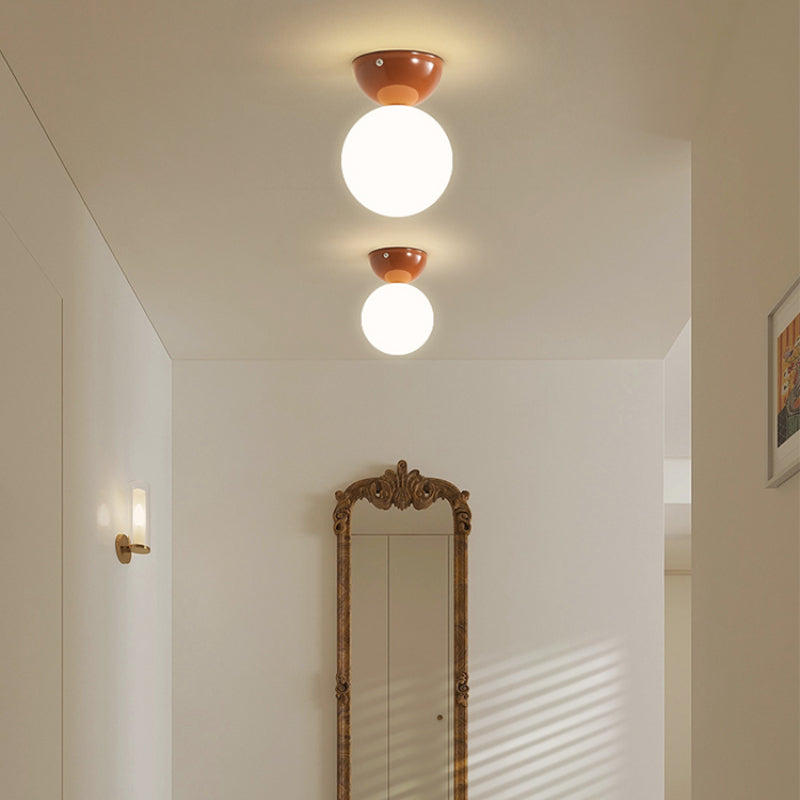 Valentina Vintage Cream Style Ceiling Light Red Chrome Green Bedroom - Lumpaz