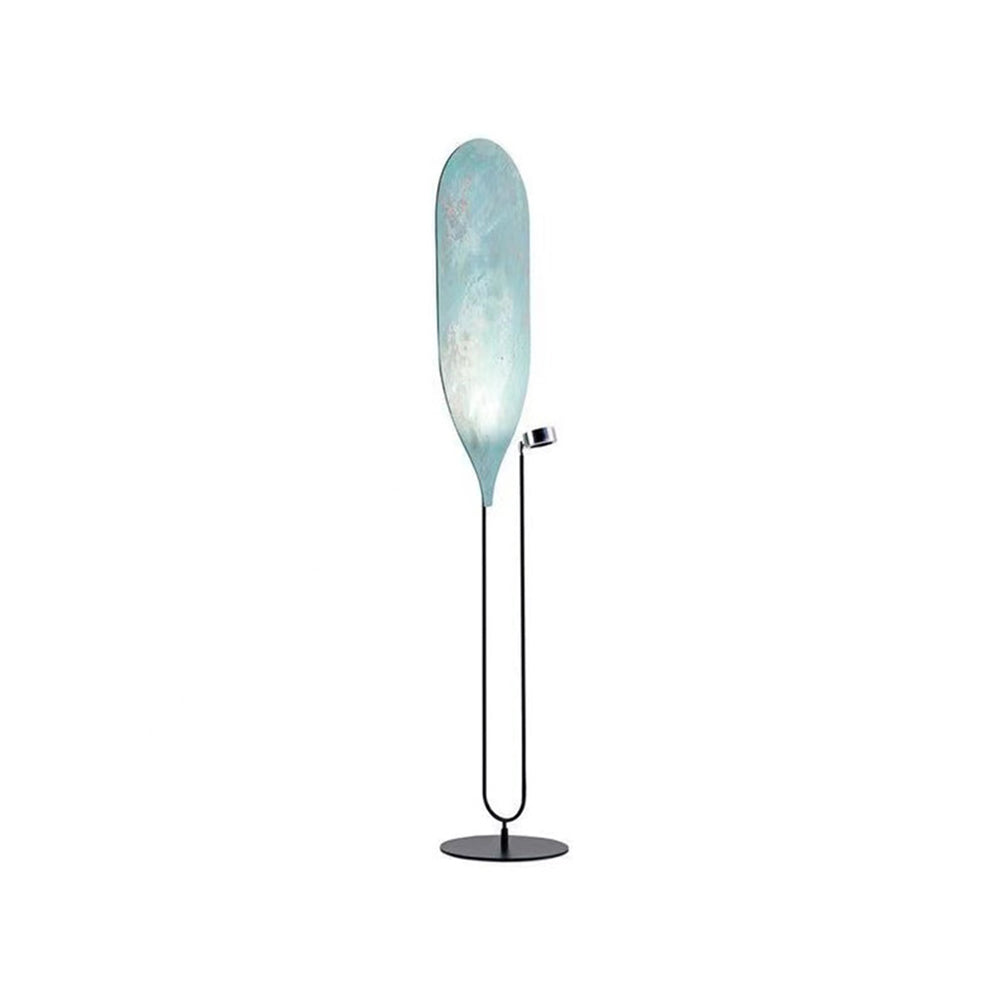 Salgado LED Floor Lamp, Metal, Reddish Brown/Aqua Blue - Lumpaz