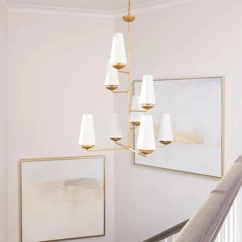 Alessio Design LED Chandeliers White Black Metall Bedroom Kitchen - Lumpaz