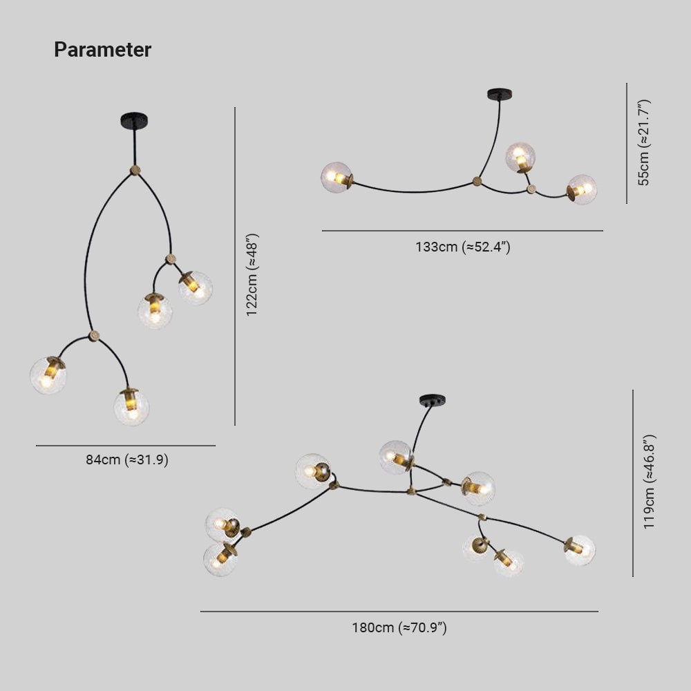 Valentina Minimalist Elegant Unique Branch Chandeliers, Living Room - Lumpaz