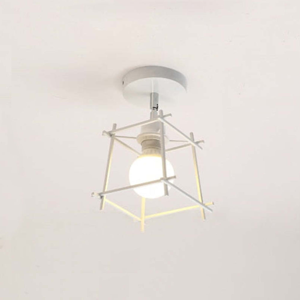 Herbert Modern Nordic Metal LED Flush Mount Ceiling Light, Black/White - Lumpaz