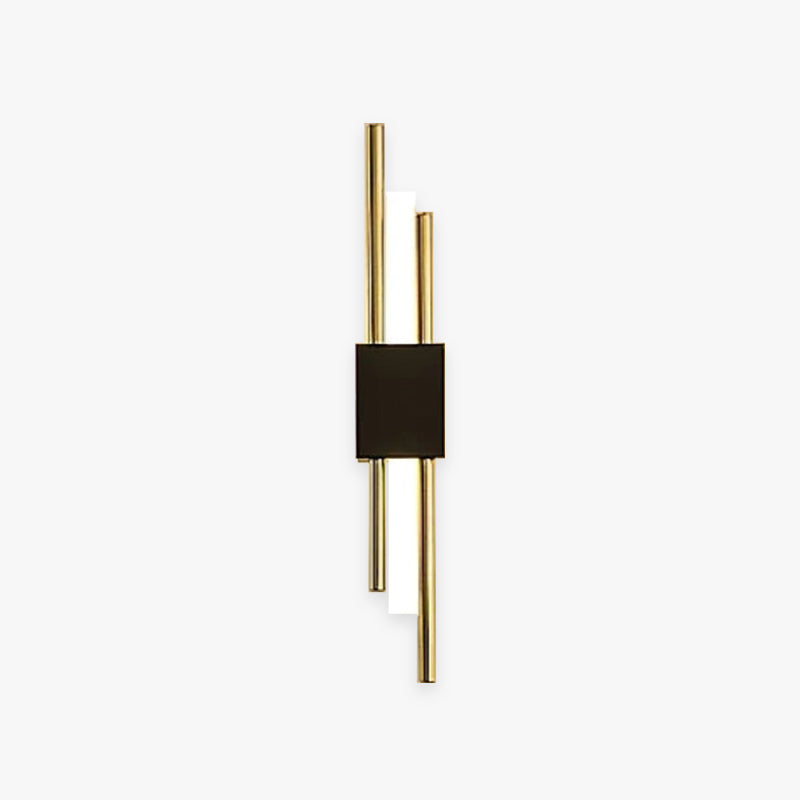 Alana Modern Bar Metal/Acrylic LED Wall Lamp Black/Gold Bedroom - Lumpaz