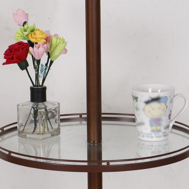 Eryn Retro Drum Fabric Metal Floor Lamp, Beige/Khaki - Lumpaz