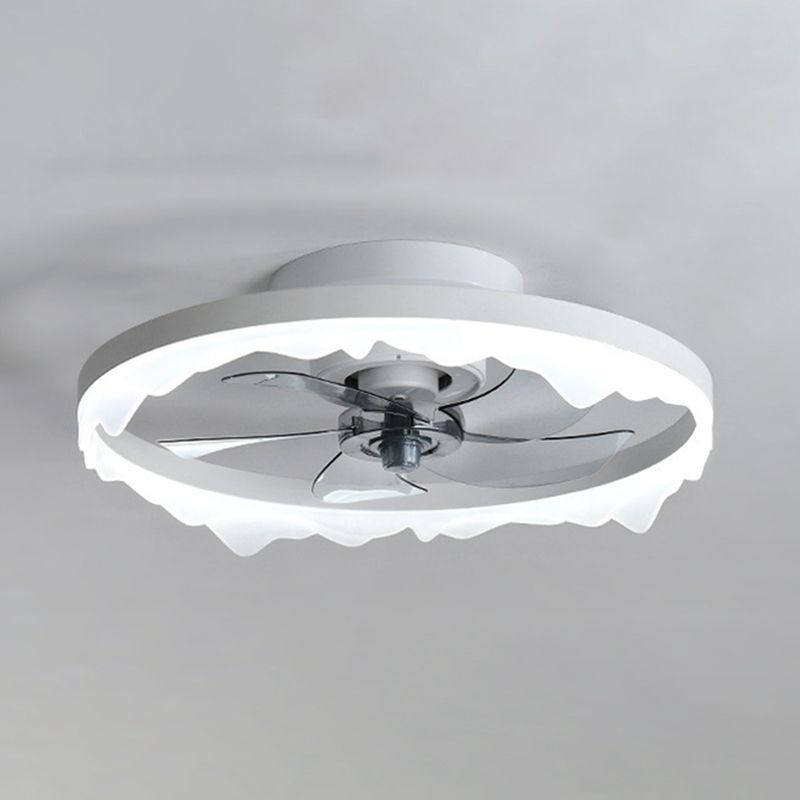 Herbert White & Black Ceiling Fan with Light, 2 Color, DIA 20" - Lumpaz