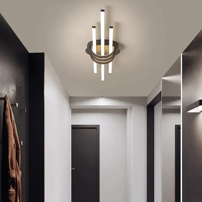 Edge Modern Linear Flush Mount Ceiling Lights, Black/White - Lumpaz