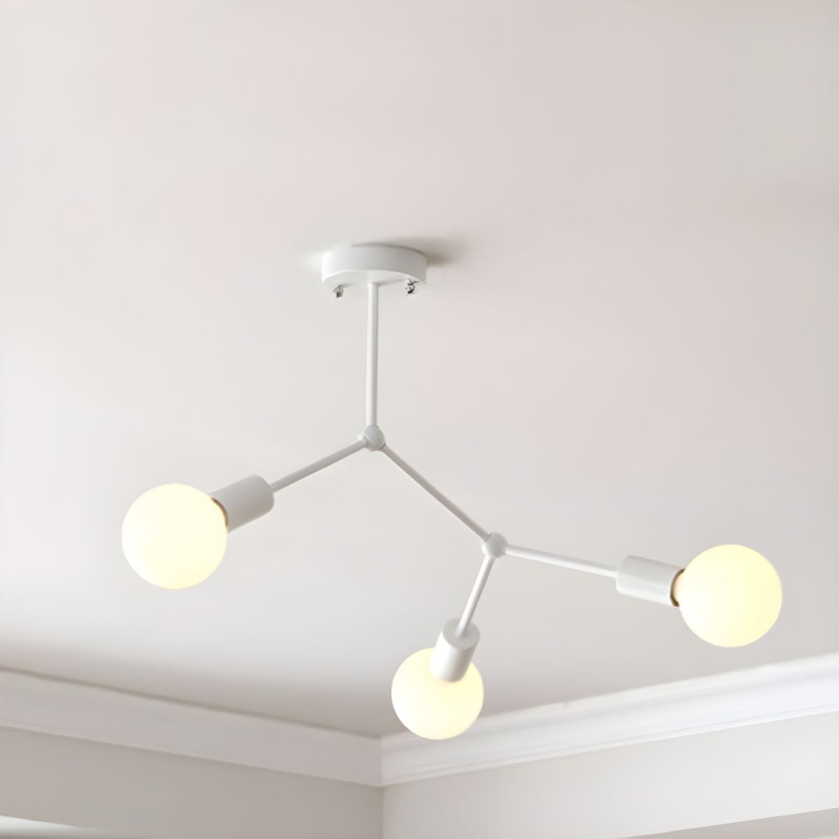 Valentina Industrial Bubbles Chandelier, Black/White/Gold - Lumpaz