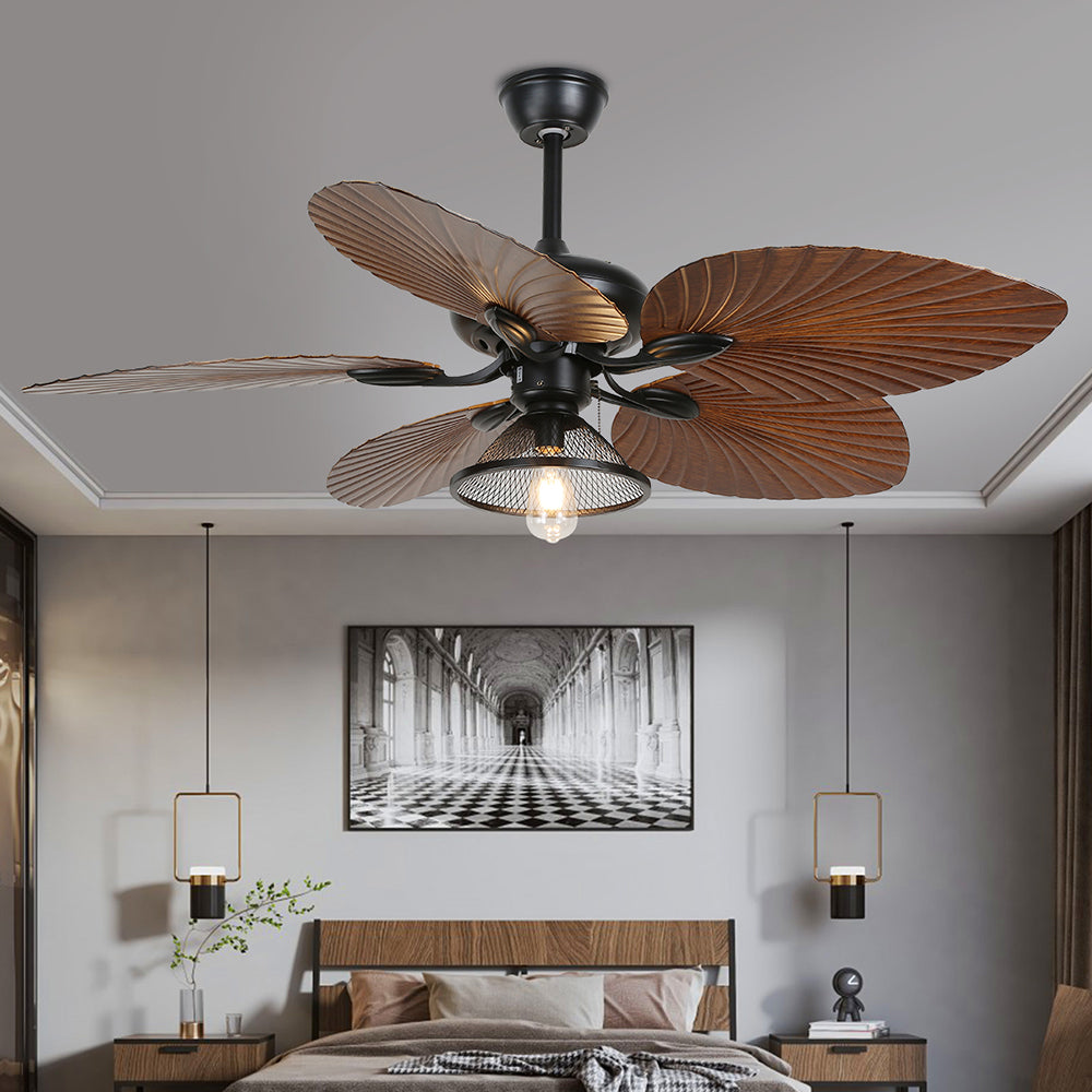 Ross 5-Blade Ceiling Fans /Lantern, 1/3/5 Heads, DIA 51.9'' - Lumpaz